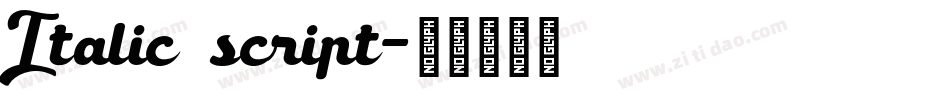 Italic script字体转换